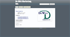 Desktop Screenshot of dewittmarketinginc.com